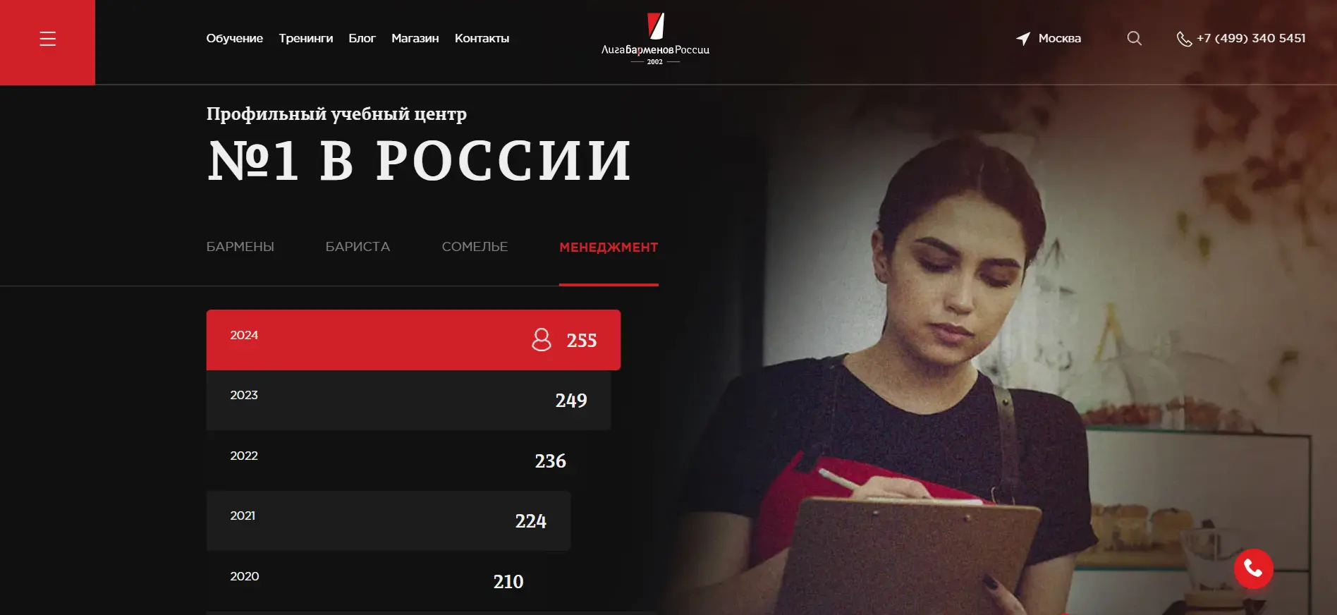 Лига Барменов — экран 1